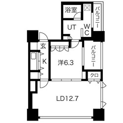 アルグラッド ザ・タワー心斎橋の物件間取画像